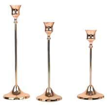 3PCS Elegant Set Of 3 Candle Holders, Candle Holder, Cone Candle Holder, Set Of 3 Candle Holders, Centerpiece For Weddings, Christmas Holidays, Birthdays, Parties, Retro Dining Tables