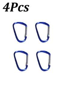 4pcs Aluminum Snap Hook Carabiner D-Ring Key Chain Clip Keychain Hiking Camp,Colorful Outdoor Keychain,D-Shaped Aluminum Carabiners, Heavy Duty Spring Hook Keychain Clips, Lightweight Mixed Colors, Ideal For Camping, Fishing, Pet Leashes, And Securing Indoor/Outdoor Gear, Camping Accessories