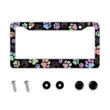 原创设计曼陀罗花图案铝合金汽车牌照框，防锈汽车配件，适合美国和加拿大标准尺寸，2 个孔带螺帽，适合女性和男性 - 1 個 - 查看 13