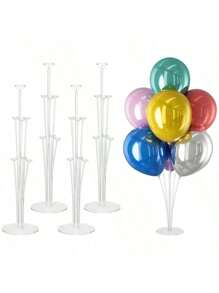 3/5/8/10pcs Balloon Table Floating, Balloon Stand, Balloon Floor Floating, Balloon Tree For Party Decoration