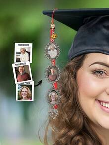 定制毕业季流苏照片装饰带天使翅膀，送给她/他的毕业纪念礼物，BSN MSN 2024 2025，耐用，色彩鲜艳，可爱，讨人喜欢，有趣，卡哇伊，Y2K，时尚，男女通用，休闲，定制，个性化，独特，定制，送给他的理想礼物，送给她、她、男朋友、女朋友、家人、朋友的理想礼物，周年纪念日、情人节、母亲节、生日、儿童节、父亲节、毕业典礼、婚礼、乔迁 - 彩色 - 查看 2