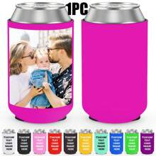 Customizable Beer Sleeves, Personalized With Logo, Name, Photo, Font, Ideal For Parties, Gatherings, Home, Travel, Custom Beverage Bottle Coolers With Initial Text Letter Combination Design, Fun Birthday, Wedding, Party Gifts (Non-Food Contact)