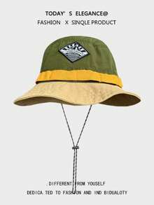 速干可折叠渔夫帽，宽边透气遮阳帽，经典色渔夫帽，男女户外帽 - 雙面格漁夫帽 - 查看 4