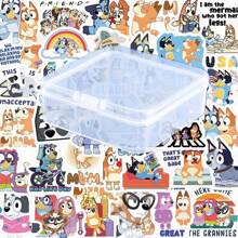 Bluey 103pcs/Set Cute Bluey Stickers, Water Cup Stickers, Notebook Stickers, DIY Handmade Stickers,Stickers For Boys,Notebook Anime,Scrapbook>Stickers