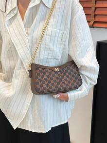 2025 新款时尚法式腋下包，简约时尚百搭手提包，优雅休闲字母单肩包，女士 - 棕色 - 查看 3