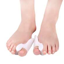1 par de protectores de silicona para los dedos de los pies, prácticos y versátiles - Blanco - Ver 2