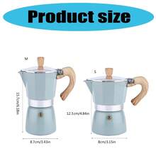 150ml/300ml八角木柄摩卡壶，便携式意式浓缩咖啡机，炉灶咖啡机工具，易于清洁，适合返校使用