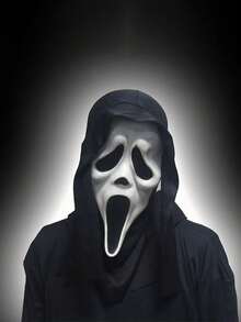 1pc Escape Chamber Horror Adult Death Skull Scream Latex -Mask Script Kill Dawn Kill Scream Ghost Latex -Mask Suitable For All Kinds Of Dance Party Cosplay.Halloween