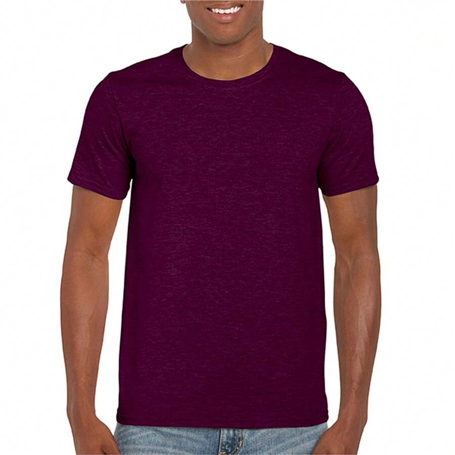 Gildan Unisex Adult Softstyle TShirt (Maroon) - 紫紅色 - 查看 1