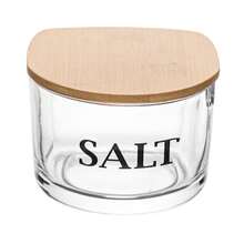 Glass Salt Shaker With Bamboo Lid 10x10x8cm - Wolff - Trong sáng - Xem 2