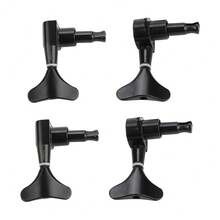 2L2R Fishtail Shaped Button Sealed Bass Guitar Tuning Pegs Machine Heads(Black) - Multicolor - View 4