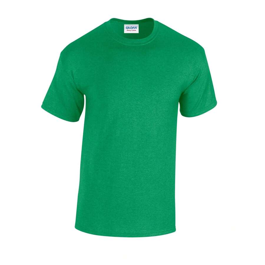 Gildan Unisex Adult Heavy Cotton TShirt (Antique Irish Green) - 薄荷綠 - 查看 1