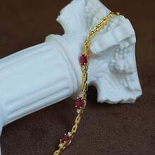 Cubic Zirconia Decor Sterling Silver Bracelet Holiday