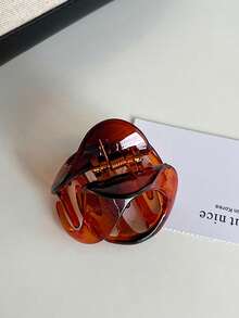 4 件/1 件女士半透明哑光果冻色黑色米色棕色琥珀色 5.5 厘米/2.17 英寸轻质塑料发夹，时尚百搭高端优雅简约纯色发夹适合日常外出、休闲、派对、通勤、度假、发型设计、洗脸、化妆、服装搭配发饰发夹发夹发夹发夹捕发夹，爪夹秋冬