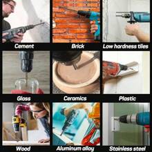 3-12mm Cross Hex Tile Drill Bits Set for Glass Ceramic Concrete Hole Opener Brick Hard Alloy Triangle Bit Woodworking Tool Kit