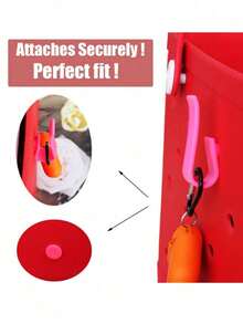 2 件套钥匙包和挂钩，适用于 Bogg 包配件、沙滩包挂钩和纽扣迷你便携式包挂钩、轻便的替换旅行配件、纯色多功能沙滩包配件钥匙扣防丢失配件、可重复使用的旅行配件、快速找到您的钥匙 - 彩色 - 查看 7