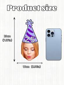 7/ 14 / 21 قطعة لافتة علوية للعيد الشخصية ، لافتة صور عيد الميلاد الشخصية ، لافتة الوجه ، لافتات أعياد الميلاد المخصصة بالصور ، أعلام الوجه المضحكة الشخصية ، أعلام تزيين حفلة العيد المخصصة بالصور، إرفاق الأرقام أو الحروف الأولى لديكور حفلة عيد الميلاد - متعدد الألوان - مشاهدة 5