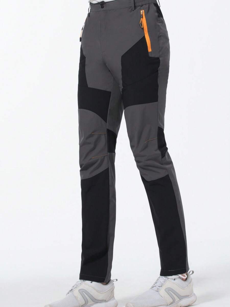 Pantalones deportivos ligeros y de secado rápido para hombres con tela elástica, transpirables y resistentes al agua para actividades al aire libre como senderismo y correr