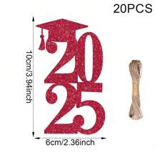Etiquetas de Recorte de Papel Decoração da Festa de Formatura 2025 Chapéu de Formatura 2025 Decoração da Mesa da Festa 2025 Parabéns Suprimentos de Formatura Decoração da Mesa da Festa da Classe de Formatura 2025