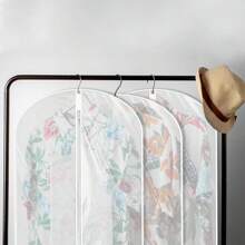 1pc/5pcs Clear Garment Dust Cover, Non-Woven Fabric Clothes Protector Bag, Suit Cover/Coat Cover, Clothing Storage