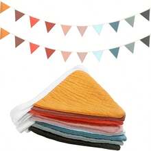 1pc Holiday Triangle Flag, Made Of Polyester Fabric, Reusable, Multicolor Triangle Flag Garland, Suitable For Various Holiday Indoor/Outdoor Boho Decor, Birthday Party Supplies, Wedding Bride Gift - Multicolor - View 4