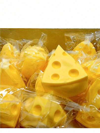 New Cute Cheese Squish Toy, Unique Squishies Cheese Stress Relief Ball