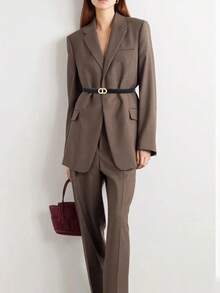 1pc/2pcs Letter Design Fashionable Women Belt, Suitable For Jeans, Suits And Dresses - A - View 4