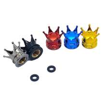2/4pcs ABS Plastic Copper Core Valve Stem Caps, Crown Series, Waterproof & Dustproof, 8V1 American Thread, Suitable For Cars, Motorcycles, Outdoor Sports & Cycling - Multicolor - View 13