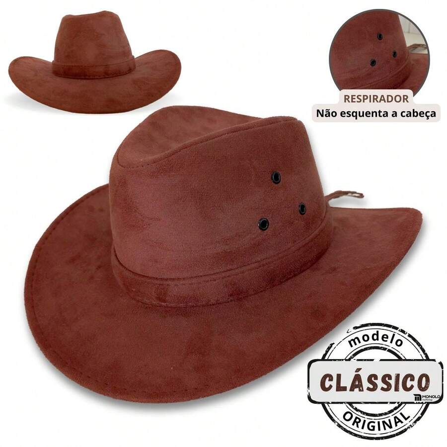 MONOLO Women's Country Hat Cowboy Cowboy American Cowgirl Country Barretos Cowboy Suede