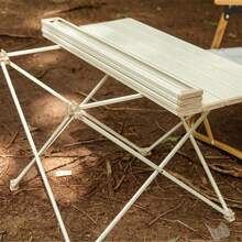 1 pieza Mesa plegable de aleación de aluminio ultralígera para uso en exteriores, portátil para camping, picnic, barbacoa, ocio en la playa