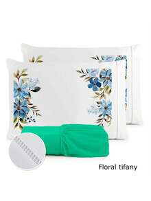 3-Piece Sheet Set 400 Thread Count For Queen King Single Bed Micropercal - BUNGA ABU-ABU - View 2