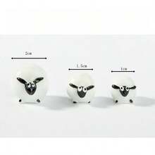 5 قطع/مجموعة من منحوتات راتنج الطحالب المصغرة، شكل خراف صغيرة واقعية جميلة ديكور للزينة المنزلية الهدايا