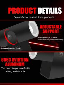 3-Inch LED Whip Lights Without Whip Antenna Remote Control Neon Lights For Off-Road Vehicles, Trucks, And SUVs, Rear Collision Lights - Red Light (pair) - View 6