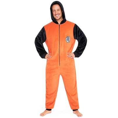 Dragon Ball Fleece Onesie With Hood Comfy Loungewear Anime Gift