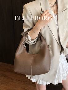 休闲简约大容量轻便百搭女士腋下单肩包 - 咖啡 - 查看 8