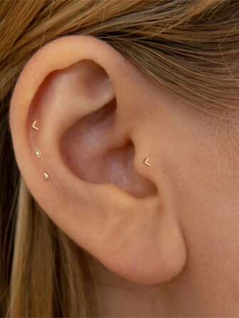 925 Sterling Silver Small Threaded Flat Back Earring For Women Luxury Style Helix Cartilage Mini Stud Earring Perfect For Daily Wear Bridal Jewelry Fine Jewelry