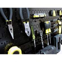 Wall Control Stecktafel-Regal horizontal Metall Garage Werkzeug-Aufbewahrung Packung zwei 81 3 cm breit x 40 6 cm hoch einfach zu installierende Stecktafeln schwarz - Schwarz1 - Übersicht 6