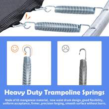 6FT Outdoor Trampoline,Nets Perfect Bounce Enclosure Trampoline, Trampoline With Netting And Ladder Edge Cover Jumping Mat Protection Buckles & Enhanced Hook - Black - View 9