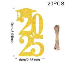 Etiquetas de Recorte de Papel Decoração da Festa de Formatura 2025 Chapéu de Formatura 2025 Decoração da Mesa da Festa 2025 Parabéns Suprimentos de Formatura Decoração da Mesa da Festa da Classe de Formatura 2025