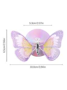 1pair Ladies' Sexy Chest Patch 3D 3D Dynamic Embroidery Butterfly Chest Patch Laser Version - Multicolor - View 6