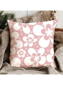New Explosive Pink Boho Geometric Polyester Short Plush Pillow Sofa Cushion Cover 4pc(No Pillow Core)