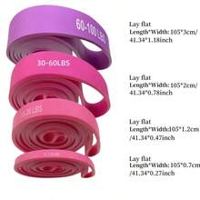 1 件/4 件健身弹力带，瑜伽阻力带，适合力量训练、普拉提、瑜伽、健身 - 彩色 - 查看 8