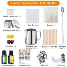 DIY Candle Making Kit, Soy Candle Kits Making For Kids Adults Beginners, Candle Maker Kit Candle Making Supplies Including Fragrance Oils Candle Wicks Dyes Jars Melting Pot