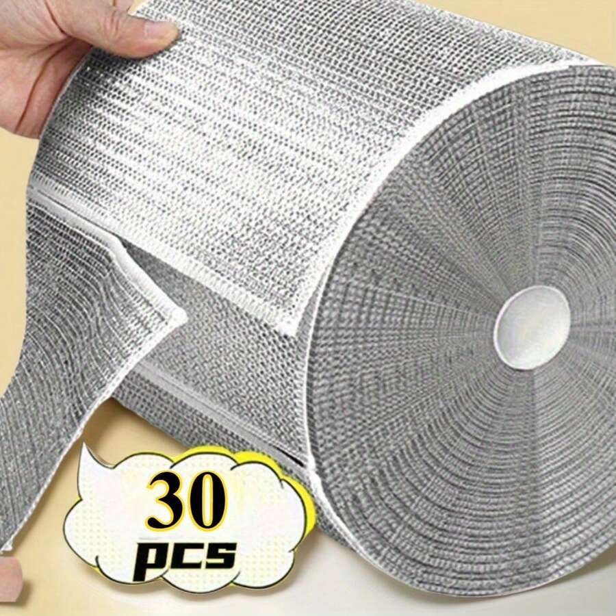 10/30/50pcs Metal Steel Wire Rags Cloth Home Kitchen Pot Pan ...