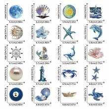 paquete de 50 pegatinas con temática retro del océano y estética, pegatinas de dibujos animados lindos y divertidos, pegatinas estéticas de anime para diario, scrapbooking, instrumentos, envoltorios, sobres, regalos de fiesta, recompensas y motivación para adolescentes y jóvenes - Azul - Ver 4