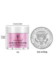 CHOSEOS 48 Colored Crystal Powder Set, 10 G/0.35 Oz Per Bottle, For DIY French Extended 3D Nail Sculpture, Long Lasting, No Nail Lamp Needed!