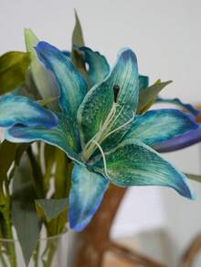 1 Stück Vintage Seiden-Lilie Künstliche Blumen, Schreibtisch Deko-Artikel für Wohnzimmer, Heimdekoration, Hochzeitszubehör