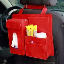 1pc Car Tissue Box, Car Tissue Paper Holder, Car Storage Bag, Seat Back Organizer Pocket, Easy Installation Hanging Storage Bag - Multicolor - View 7