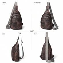 LATMAP 7L Sling Bag For Women Men Vegan Leather Crossbody Bags Fanny Pack Purse Backpack Over Shoulder Bag Travel Anti Theft,Vacation Essentials&Back-To-School Essentials - Cà phê - Xem 7
