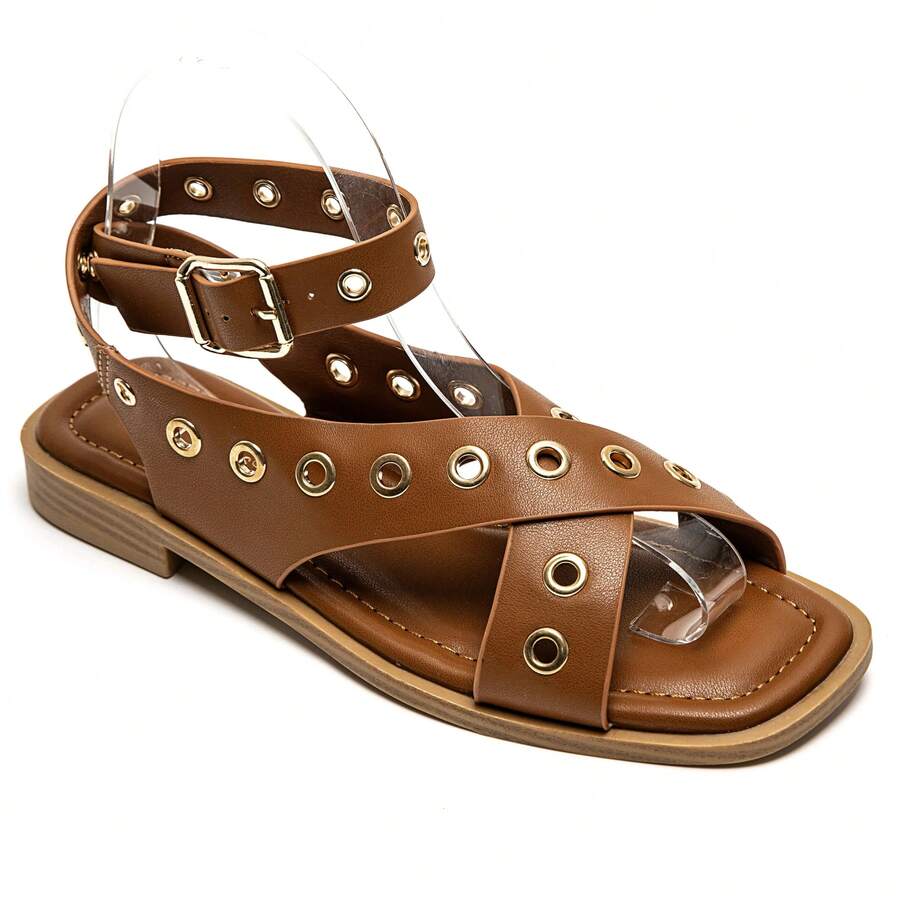 Sandals Plates And Brides Croissants And Decorations – Style Urban Chic - Camel - View 1